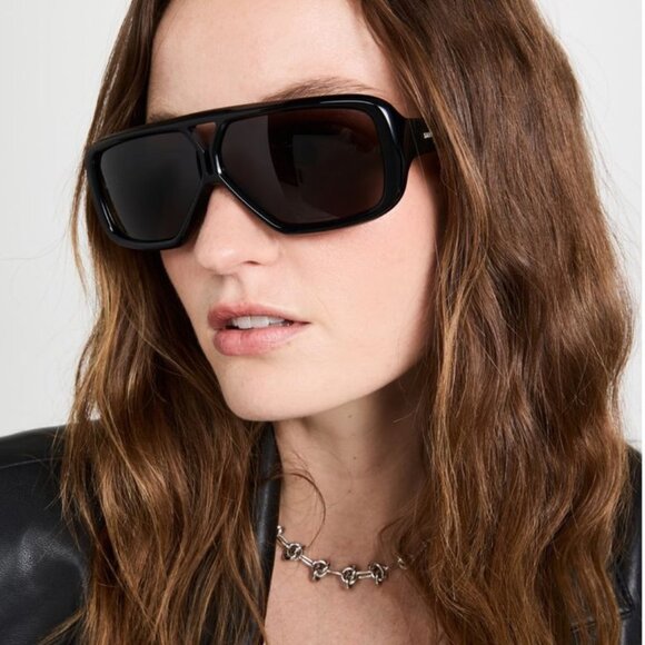 NEW SAINT LAURENT SL 569Y 001 BLACK WOMEN SUNGLASSES SAINT LAURENT SL569Y 001 - Picture 1 of 11